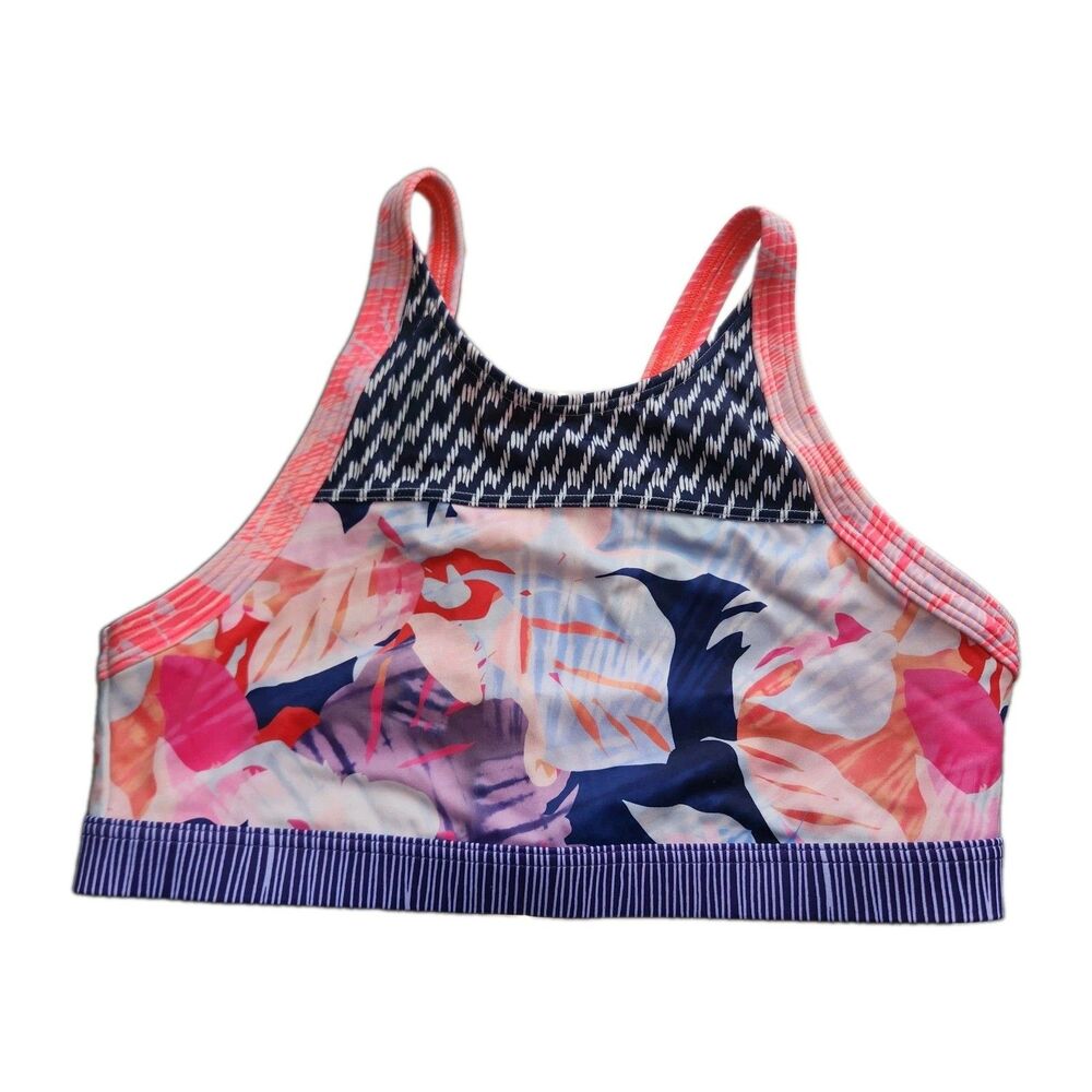Athleta Girl Paradise Splash Bathing Suit Top Girls Size XXL 16